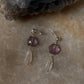 Amethyst Flower , Peridot & Moonstone Crystal 925 Sterling Silver Earrings