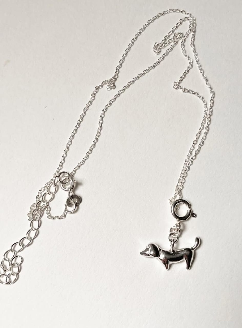 Dog Dachshund 925 Sterling Silver Charm