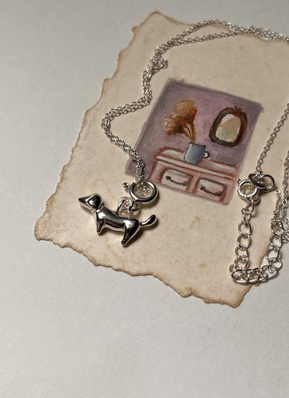 Dog Dachshund 925 Sterling Silver Necklace
