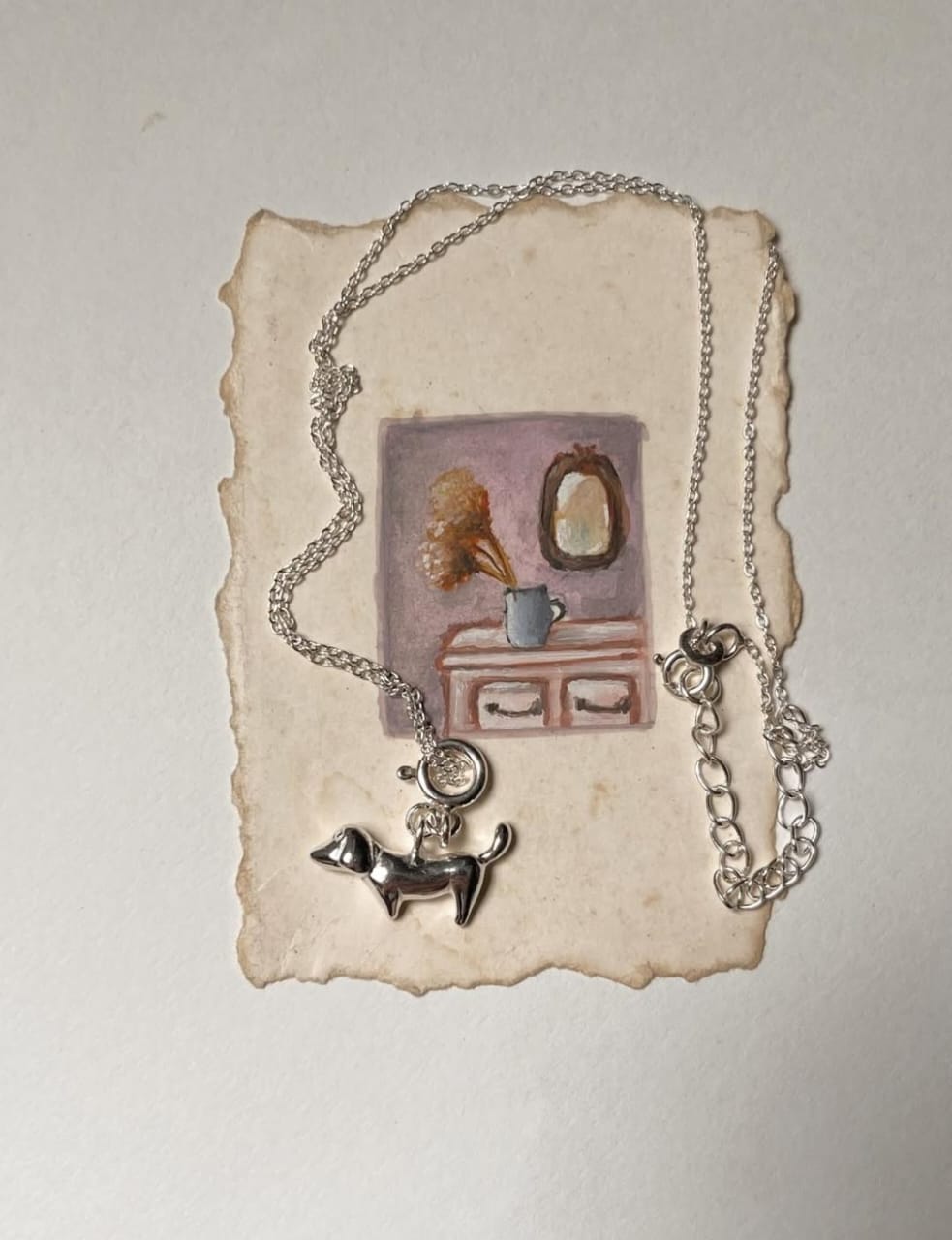 Dog Dachshund 925 Sterling Silver Necklace