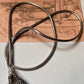 Unisex silver necklace antique snake design  