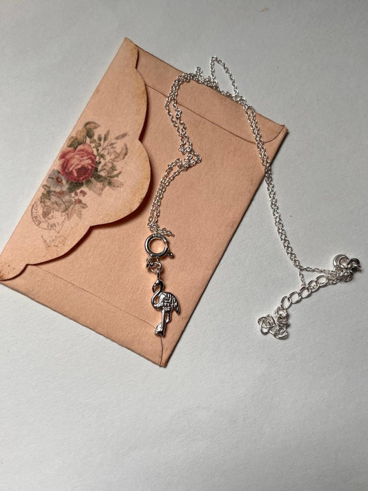 Flamingo 925 Sterling Silver Necklace
