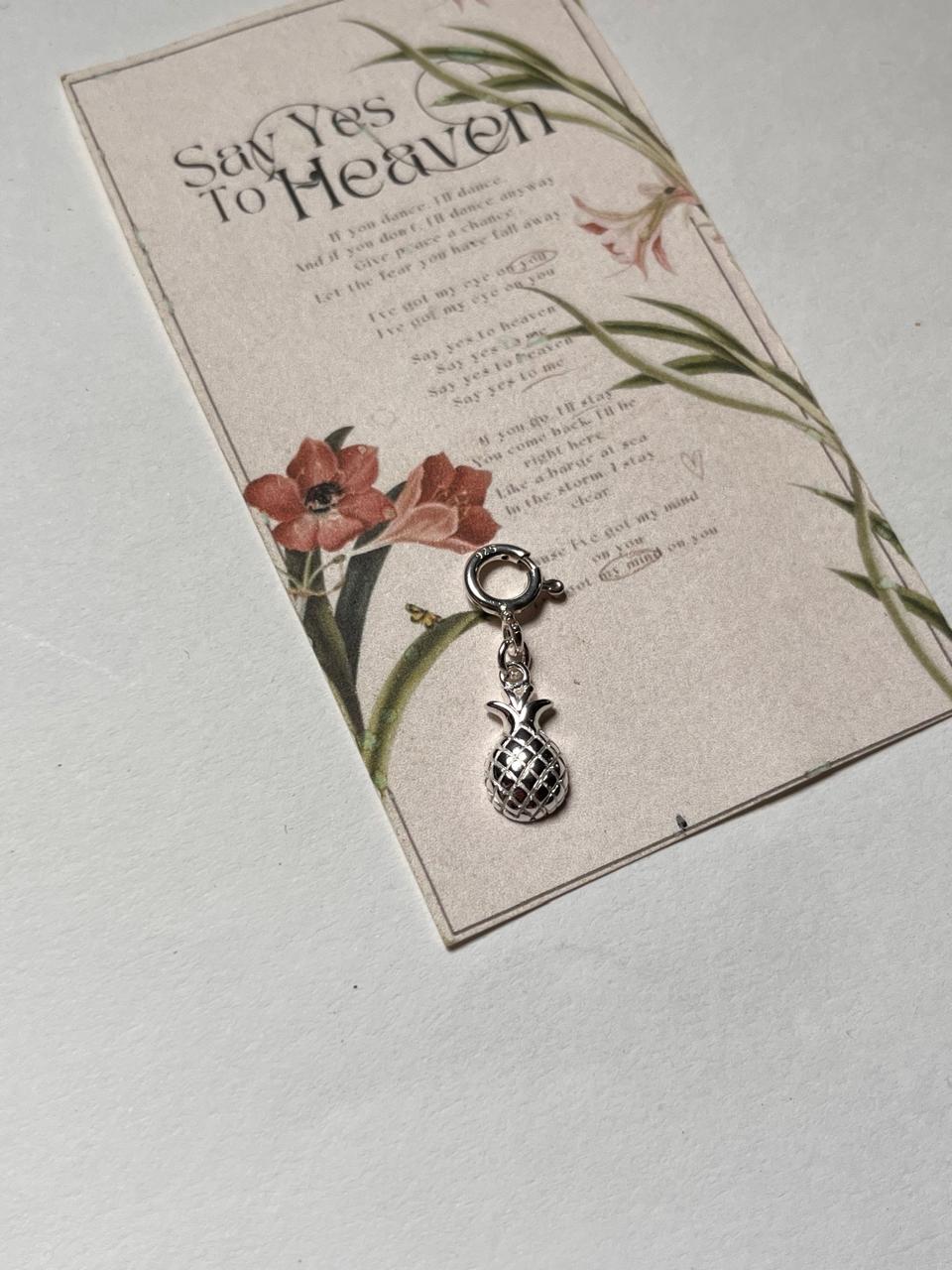 Pineapple 925 Sterling Silver Pendant /Charm