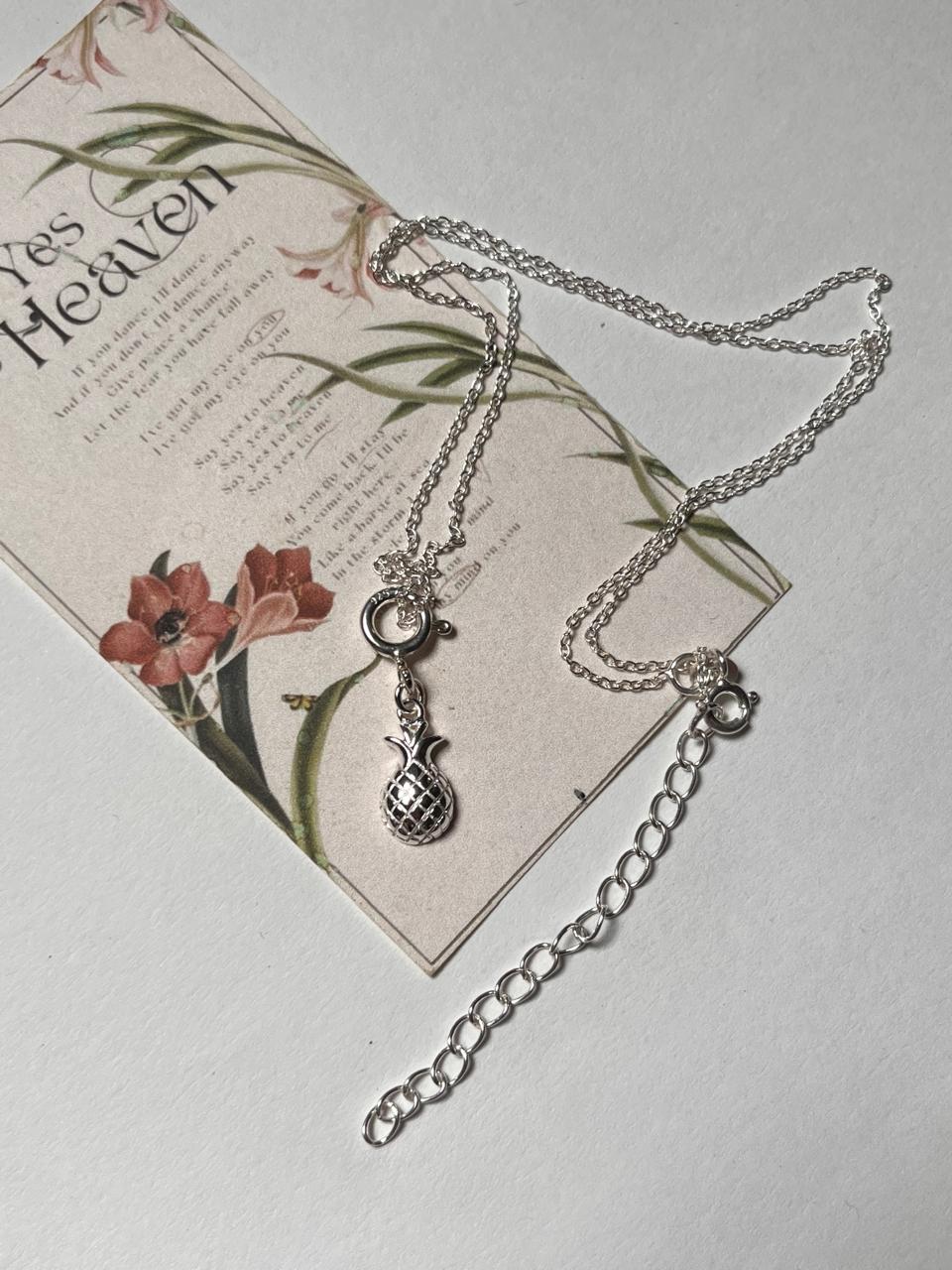 Pineapple 925 Sterling Silver Necklace