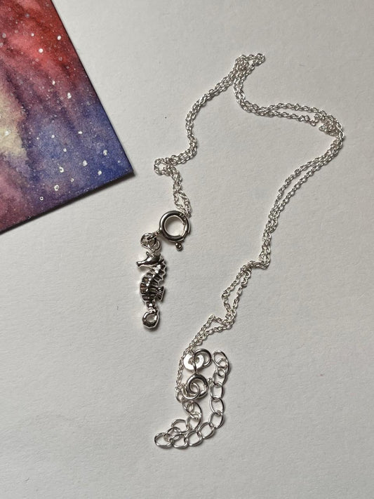 Sea Horse 925 Sterling Silver Necklace