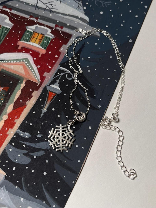 Snowflake 925 sterling silver necklace  