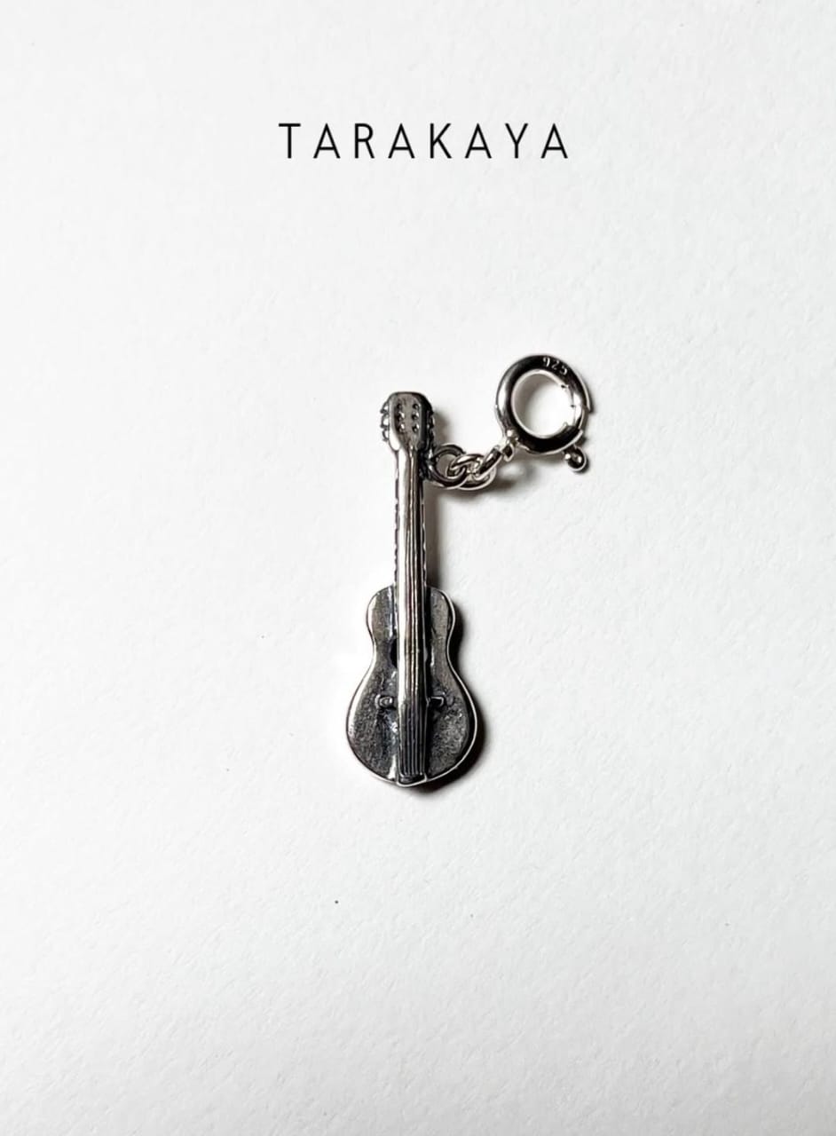 Guitar 925 Sterling Silver Necklace