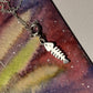 Fish bone 925 Sterling Silver Pendant /Charm