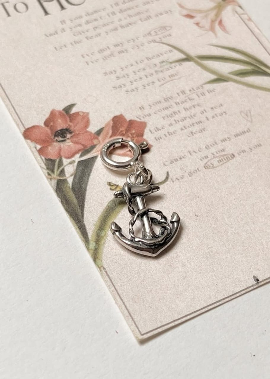 Small Anchor 925 Sterling Silver Pendant /Charm