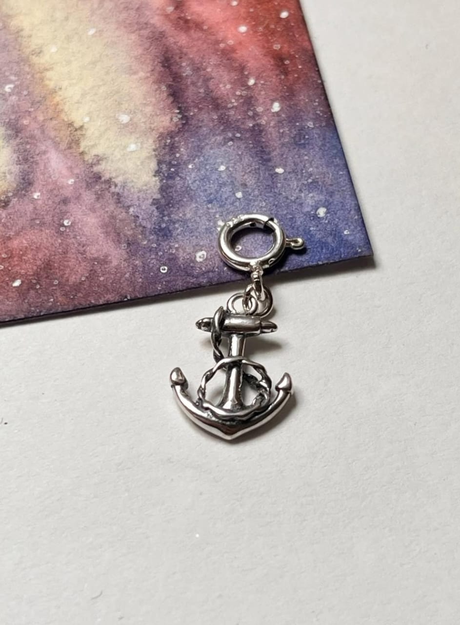 Small Anchor 925 Sterling Silver Pendant /Charm