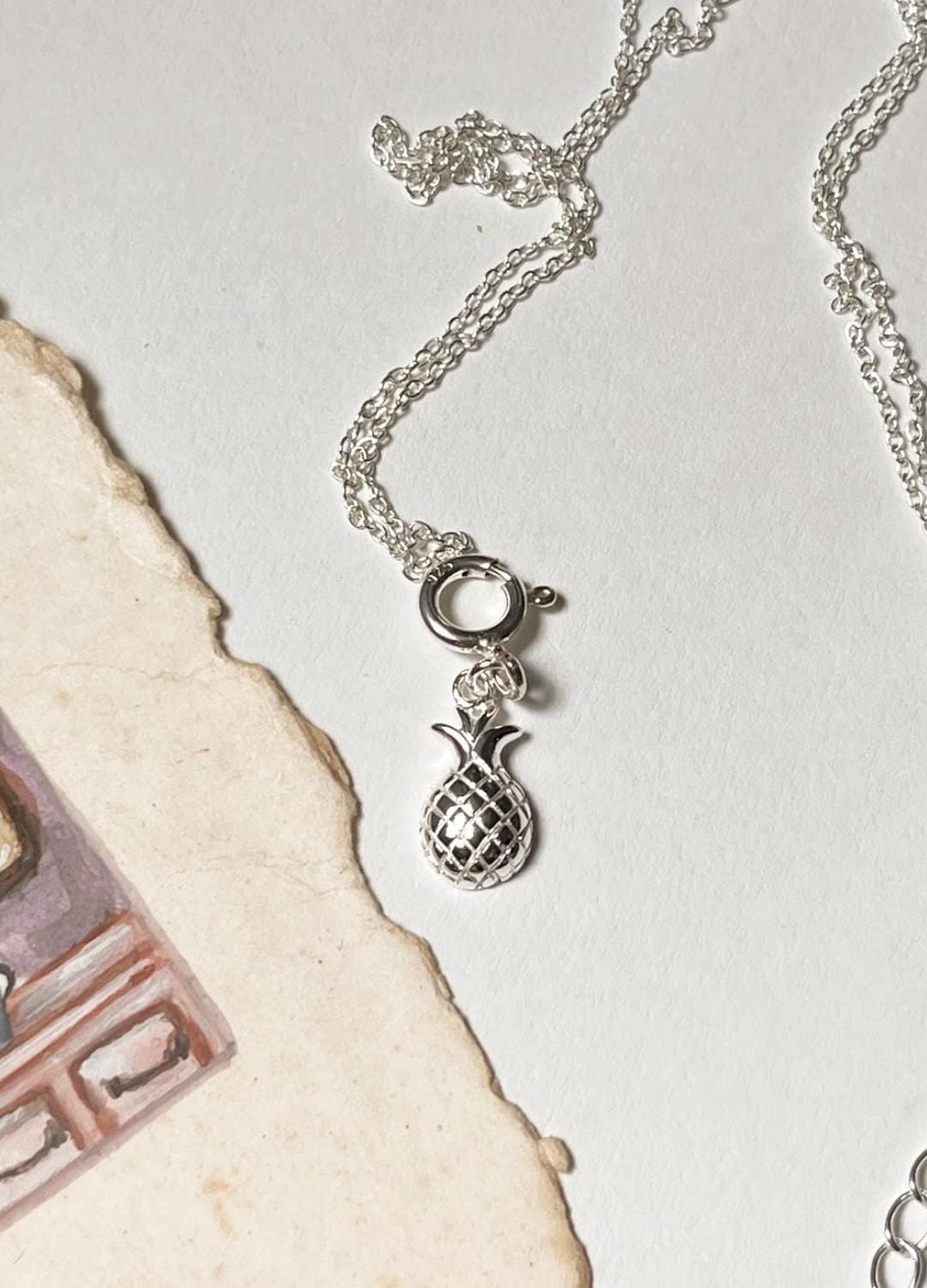 Pineapple 925 Sterling Silver Necklace