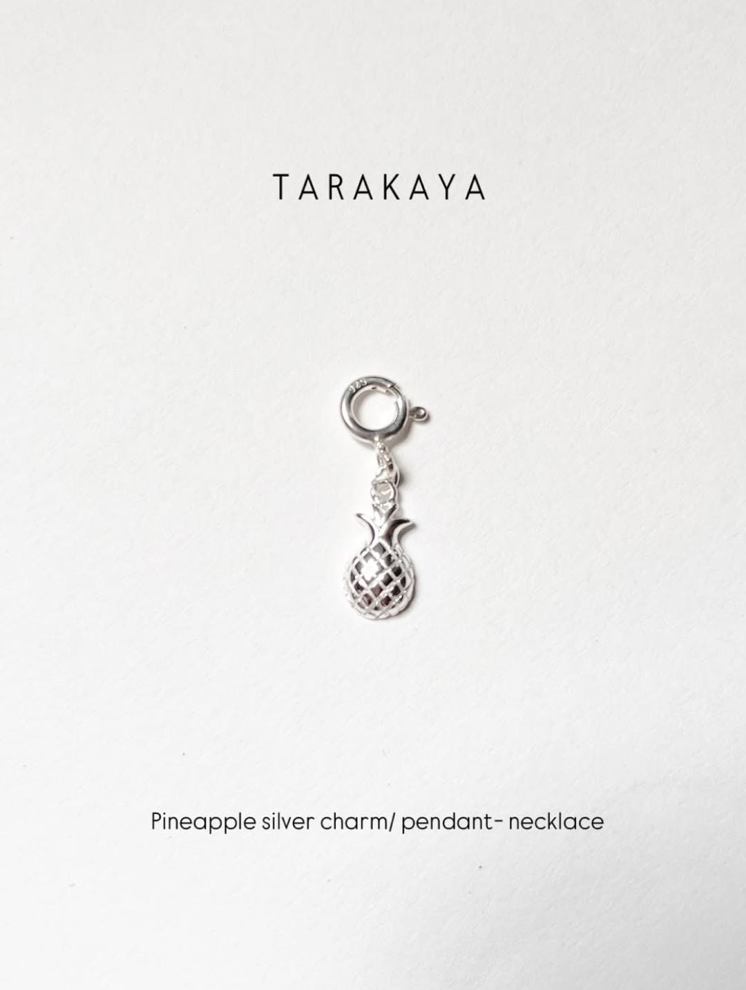 Pineapple 925 Sterling Silver Pendant /Charm