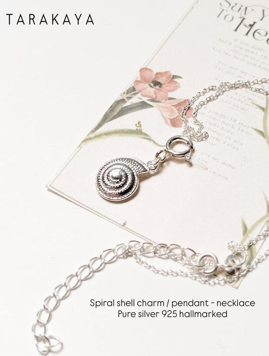 Spiral Shell 925 Sterling Silver Necklace