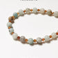 Amazonite & Hessonite Handcrafted Sterling Silver 925 Bracelet