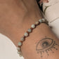Amazonite & Hessonite Handcrafted Sterling Silver 925 Bracelet