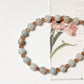 Amazonite & Hessonite Handcrafted Sterling Silver 925 Bracelet