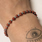 Red Jasper & Apatite Handcrafted Sterling Silver 925 Bracelet
