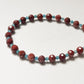 Red Jasper & Apatite Handcrafted Sterling Silver 925 Bracelet