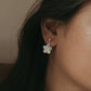 Plumeria Handcrafted Studs 925 Sterling Silver Earrings