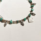 Copper Turquoise & Smokey Quartz Tribal 925 Sterling Silver Boho Choker Necklace