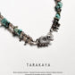 Boho Hathi S Lock Rawa Tribal Natural Turquoise & Smokey Quartz Crystal 925 Sterling Silver Anklet