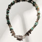 Boho Hathi S Lock Rawa Tribal Natural Turquoise & Smokey Quartz Crystal 925 Sterling Silver Anklet
