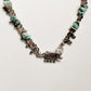 Boho Hathi S Lock Rawa Tribal Natural Turquoise & Smokey Quartz Crystal 925 Sterling Silver Anklet