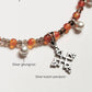 Carnelian & Smokey Quartz Tribal Kolam Ghungroo Choker Handcrafted Sterling Silver 925 Necklace