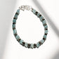 Blue Apatite & Pyrite 925 Sterling Silver Bracelet