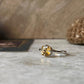 Citrine Faceted Cushion Cut 925 Sterling Silver Ring