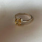 Citrine Faceted Cushion Cut 925 Sterling Silver Ring