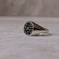 Elegant Black Onyx Oval Signet Style Men’s Silver Ring  