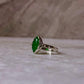 Green Onyx Marquise Cut Vintage Band 925 Sterling Silver Ring  
