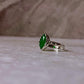 Elegant Green Onyx Marquise Cut Sterling Silver Vintage Band  
