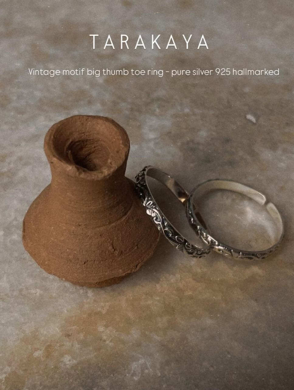 Vintage Motif Thumb 925 Sterling Silver Toe Ring