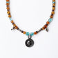 Artisan 925 silver boho gemstone necklace