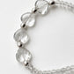 Elegant clear quartz and silver ball beaded bracelet  