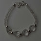 Healing crystal bracelet with clear quartz heart charm