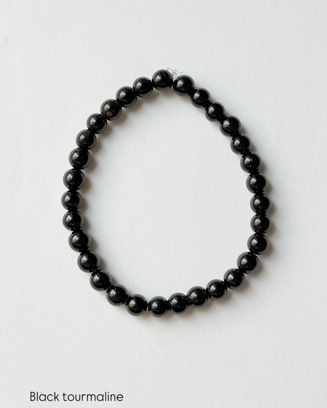 Black Tourmaline 6mm Natural Crystal Bracelet