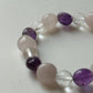 Master Healer Amethyst Rose Quartz Clear Quartz Crystal Bracelet  