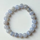 Natural Blue Lace Agate Gemstone Bracelet for Calmness