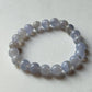 8mm Blue Lace Agate Healing Crystal Beaded Bracelet  