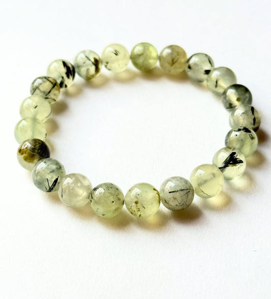 Prehnite 8mm Natural Crystal Bracelet