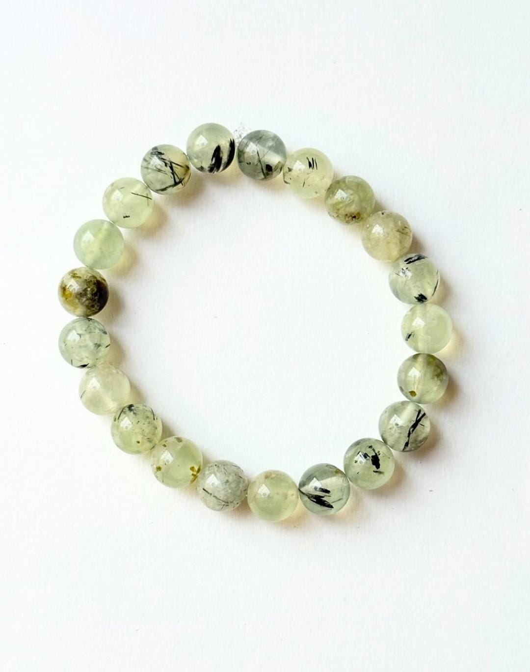 8mm Prehnite Healing Crystal Beaded Bracelet