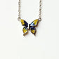 Enamelled Mystic Butterfly 925 Sterling Silver Necklace  