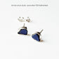 Lapis Lazuli Raw Uncut Studs 925 Sterling Silver Earrings