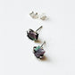Ruby Zoisite Raw Uncut Prong Setting Studs 925 Sterling Silver Earrings  