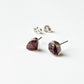 Garnet Raw Uncut Studs 925 Sterling Silver Earrings