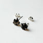 Smokey Quartz Raw Uncut Prong Setting 925 Silver Earrings  