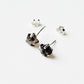 Natural Smokey Quartz Raw Stud Earrings in Sterling Silver  